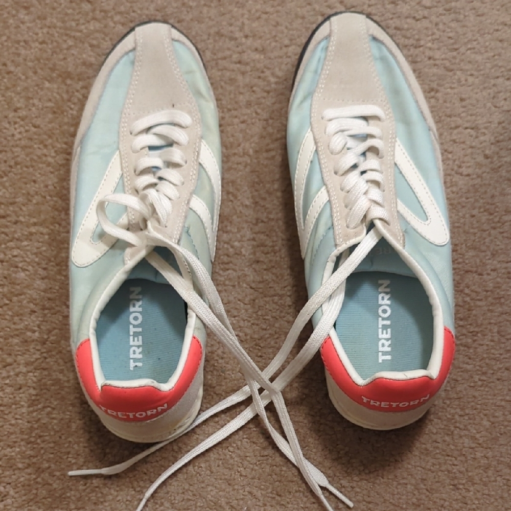 Tretorn Men's Blue and White Sneakers
